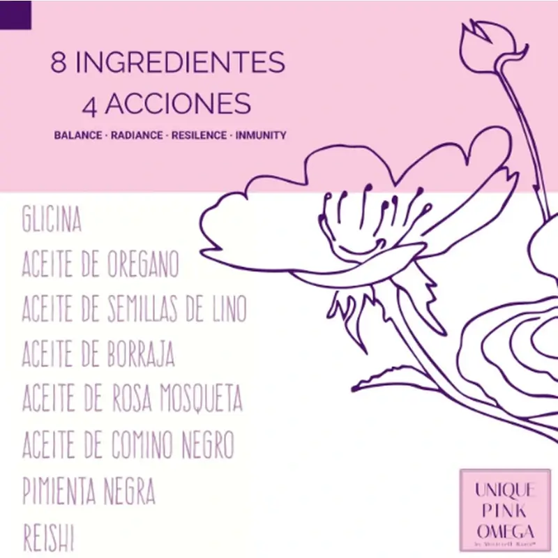 Unique Pink Omega, 60 cápsulas