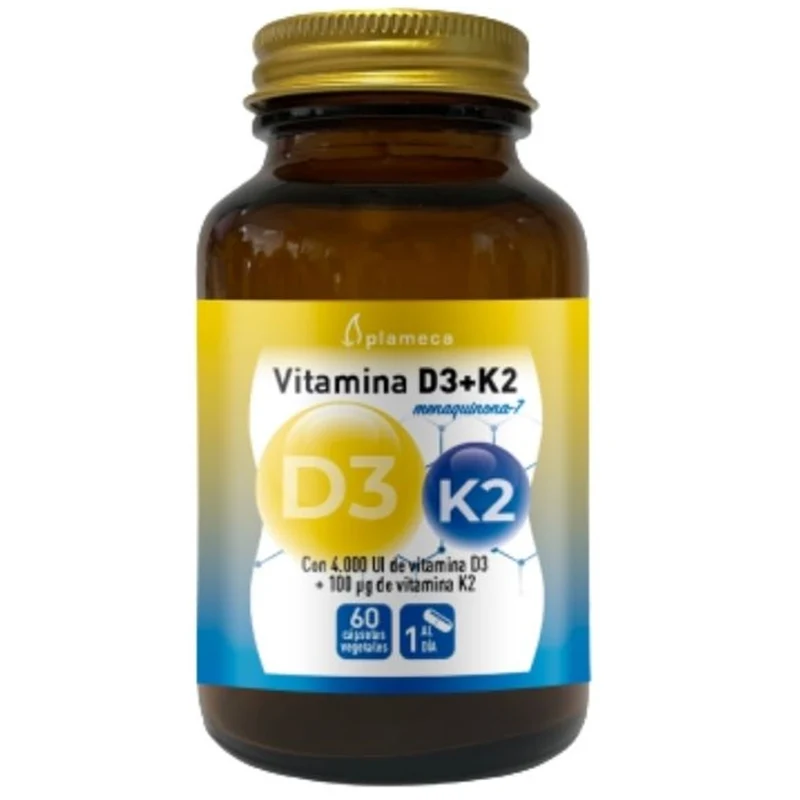 Vitamina D3 K2 60 Cápsulas | Plameca