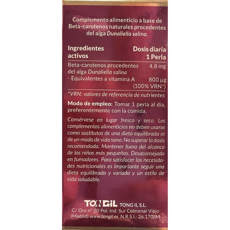 Estado Puro Natural Beta Carotenos 90 perlas | Tongil