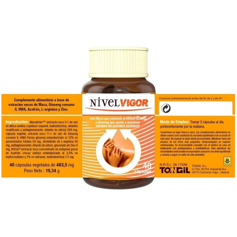 Nivelvigor 40 Capsulas | Tongil