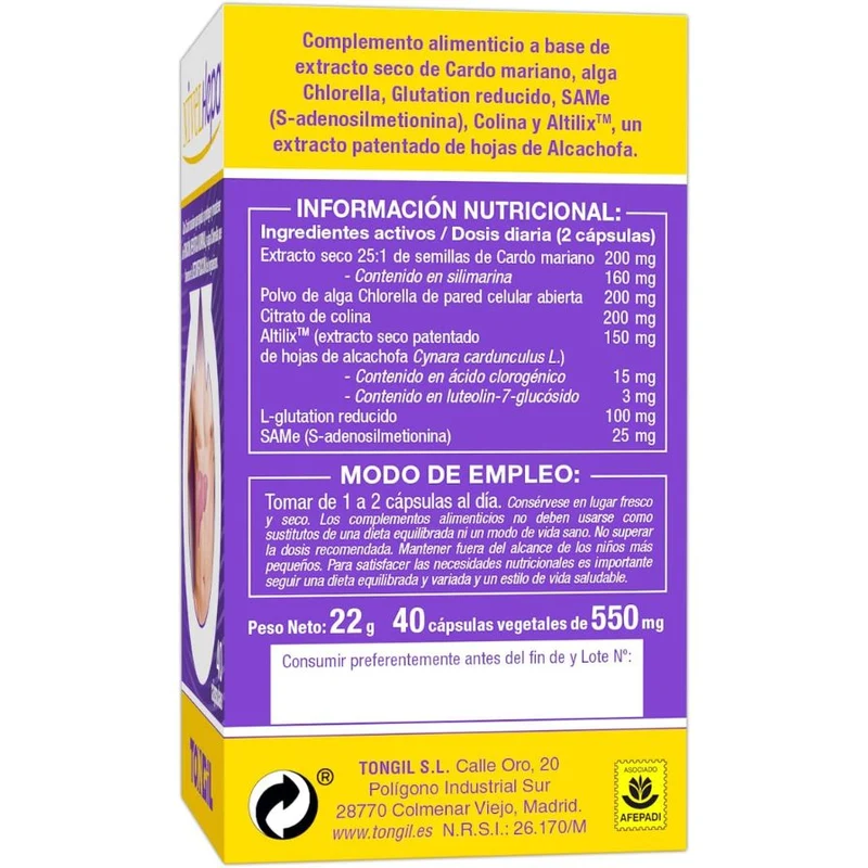 Nivelhepa 40 Capsulas | Tongil