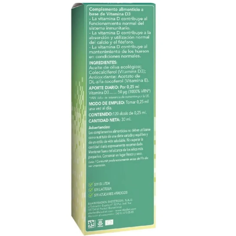 Vit&Min Vitamina D3 gotas 30 ml | Eladiet