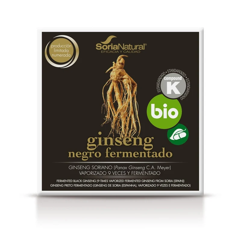 Ginseng Negro Fermentado 24 Capsulas | Soria Natural