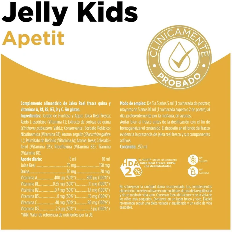 Jelly Kids Apetit Jarabe 250 ml | Eladiet