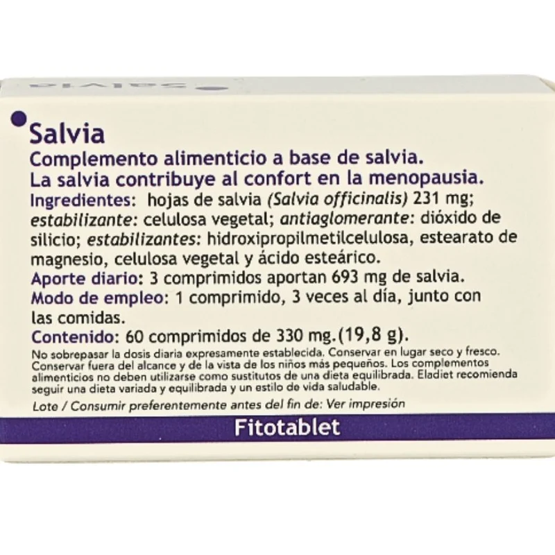 Salvia Fitotablet 60 Comprimidos | Eladiet