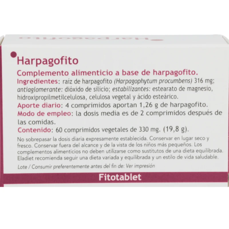 Harpagofito Fitotablet 60 Comprimidos | Eladiet