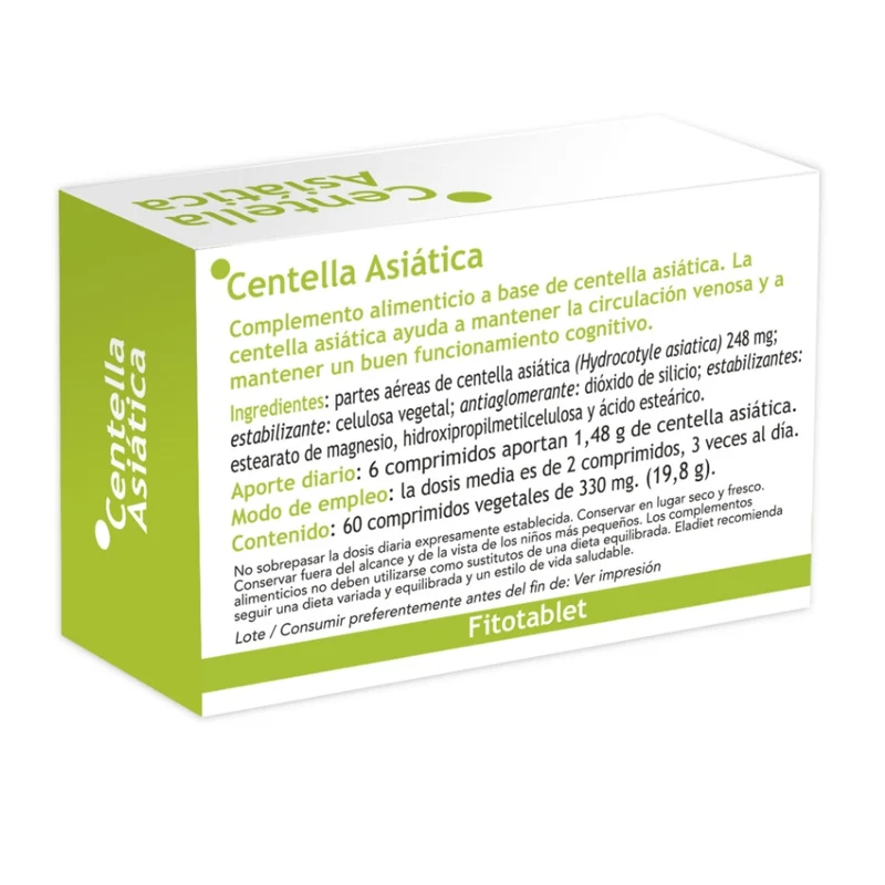 Centella Asiatica Fitotablet 60 Comprimidos | Eladiet