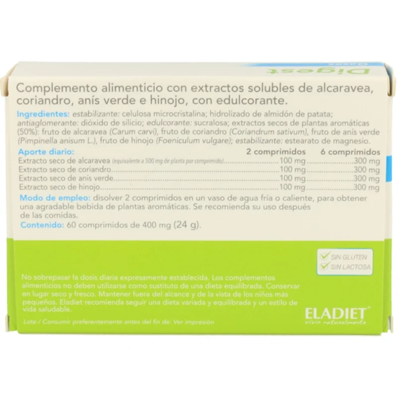 Digest Gases 60 Comprimidos | Eladiet