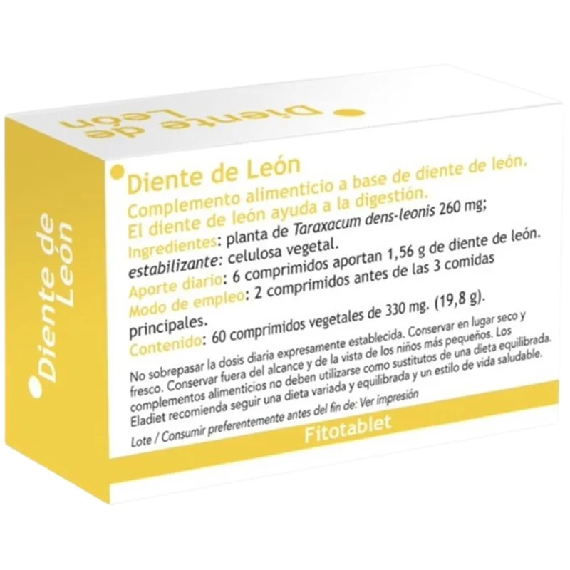 Diente de Leon Fitotablet 60 Comprimidos | Eladiet