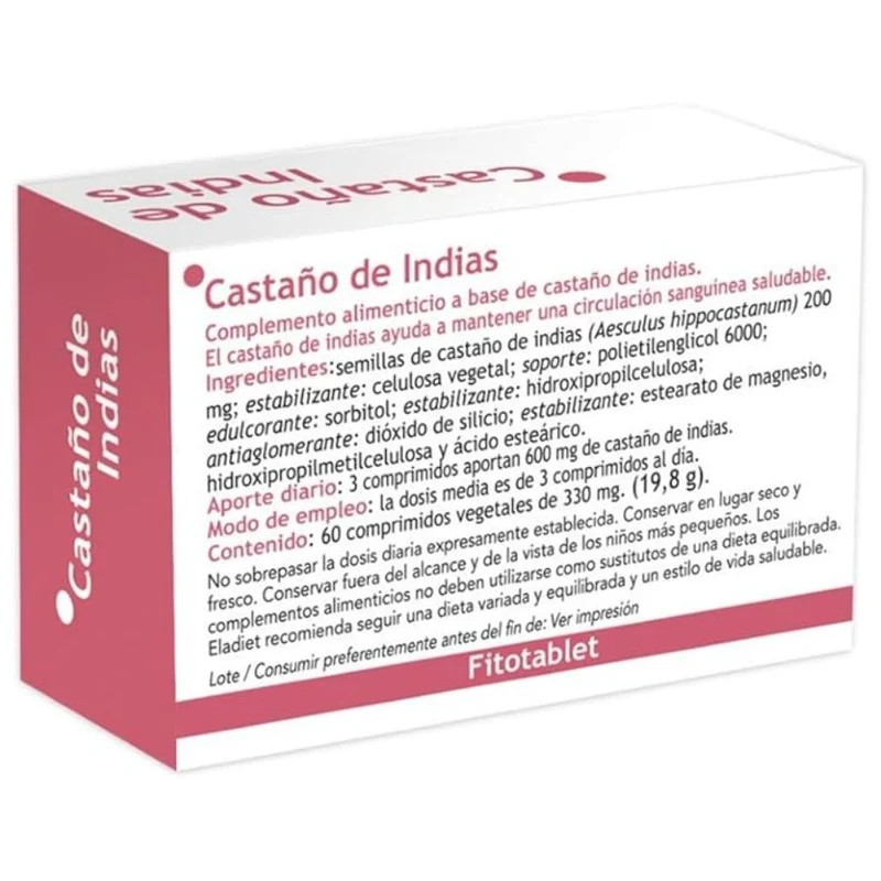 Castaño de Indias Fitotablet 60 Comprimidos | Eladiet