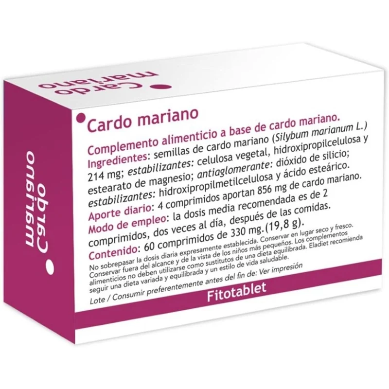 Cardo Mariano Fitotablet 60 Comprimidos | Eladiet
