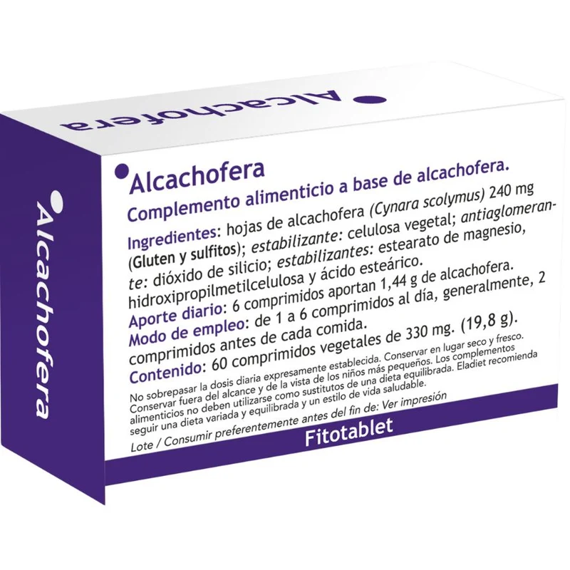 Alcachofera Fitotablet 60 Comprimidos | Eladiet