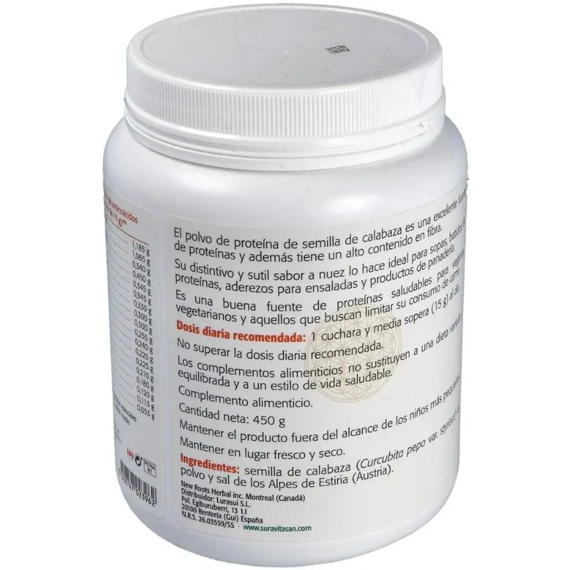 Proteina de Semilla de Calabaza 400 gr | Sura Vitasan