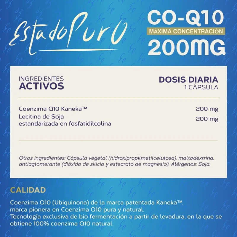 Estado Puro Coenzima Q10 200 mg 30 Capsulas | Tongil