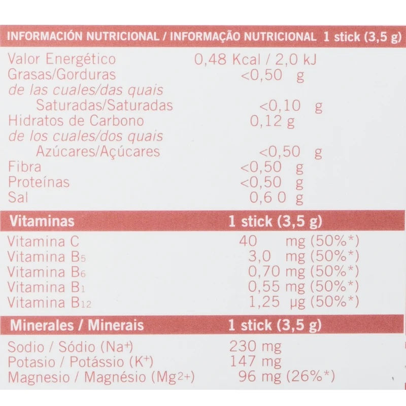 Sport Drink Zero Calorias 20 Sticks | Nutrisport