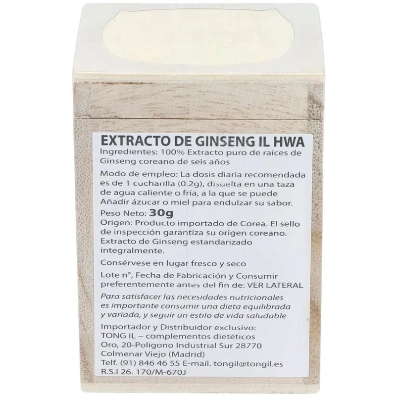 Extracto Puro de Ginseng 30 gr | IL HWA