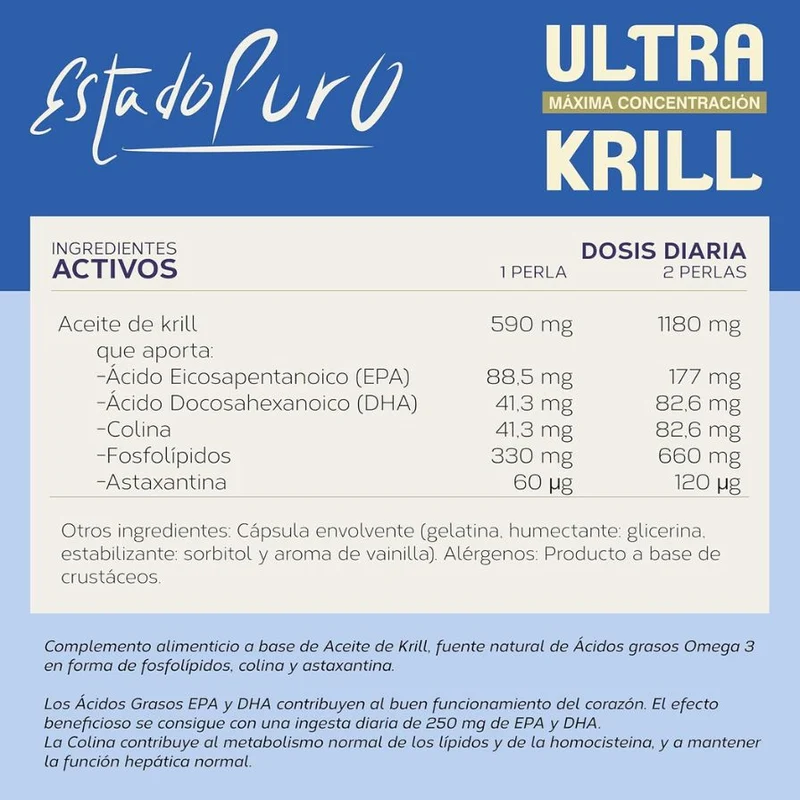 Estado Puro Ultra Krill 60 Perlas | Tongil