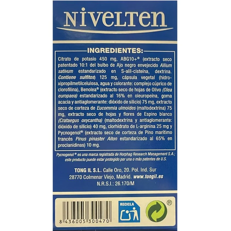 Nivelten 40 Capsulas | Tongil