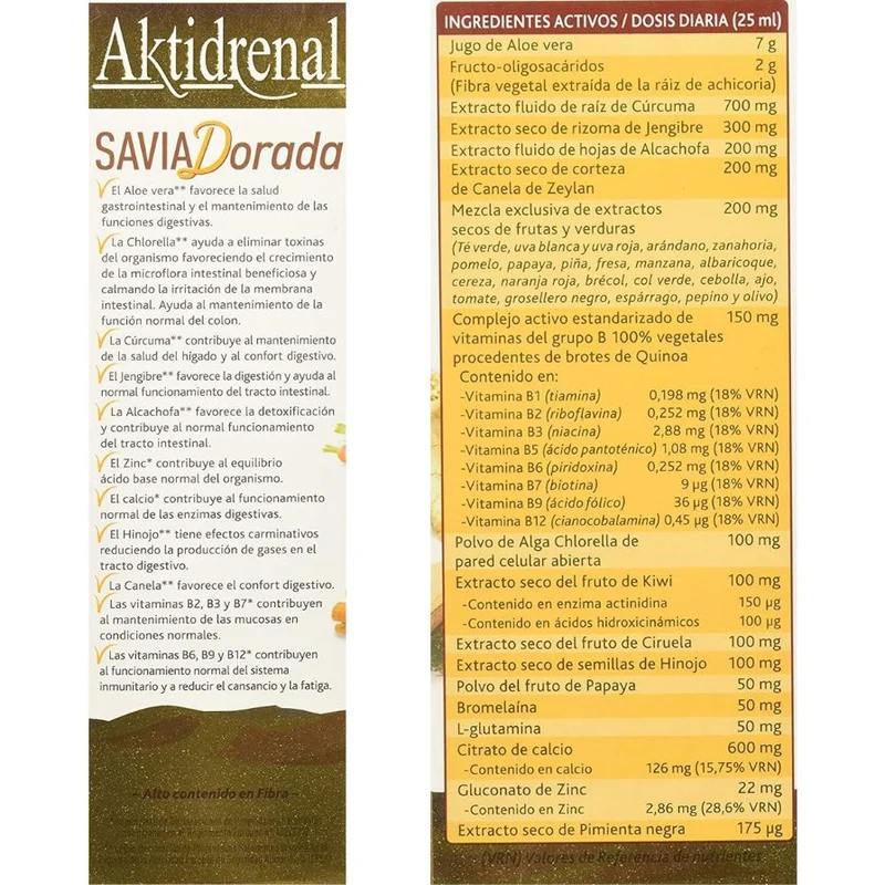 Aktidrenal Savia Dorada 250 ml | Tongil