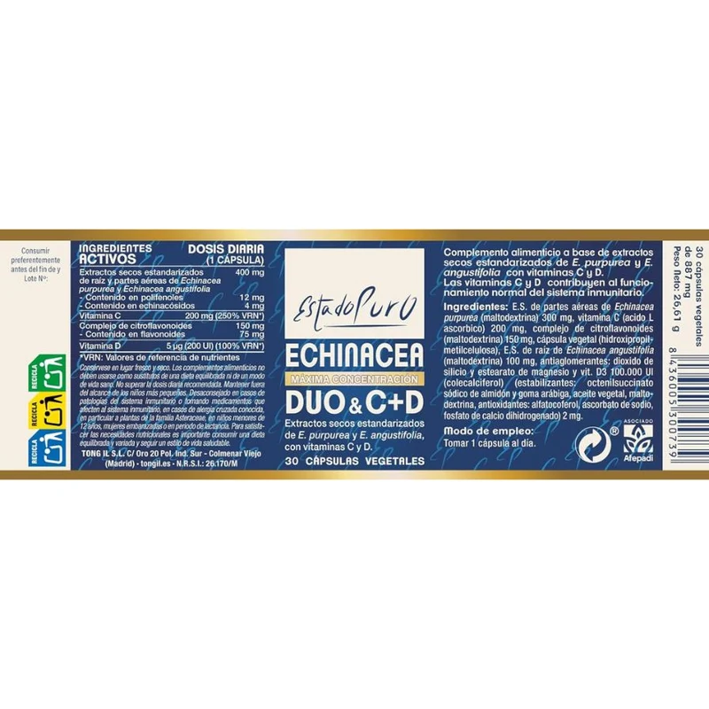 Estado Puro Echinacea 30 Capsulas | Tongil
