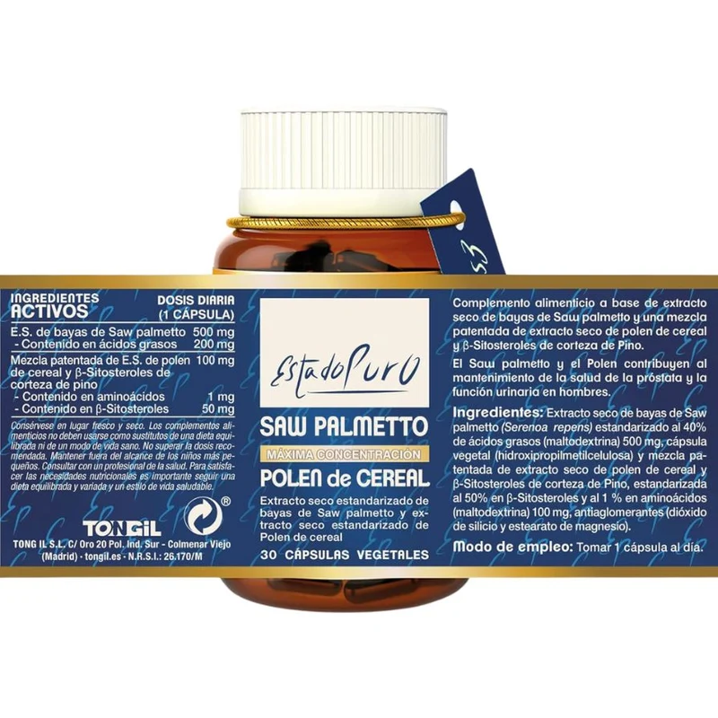 Estado Puro Saw Palmetto 30 Capsulas | Tongil