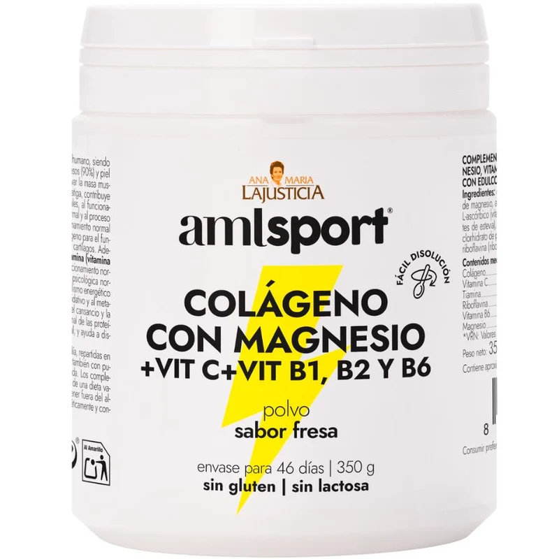 Colageno Vitamina B1 B2 B6 Magnesio Polvo 350 gr | AML Sport