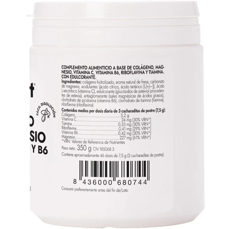 Colageno Vitamina B1 B2 B6 Magnesio Polvo 350 gr | AML Sport
