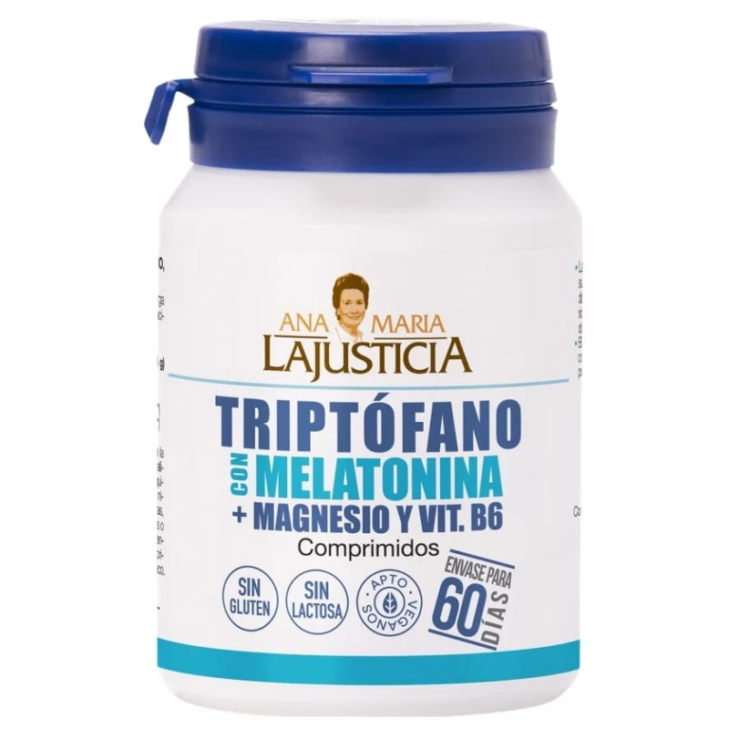 Triptofano Melatonina Magnesio Vitamina B6 60 Comprimidos | Ana Maria Lajusticia