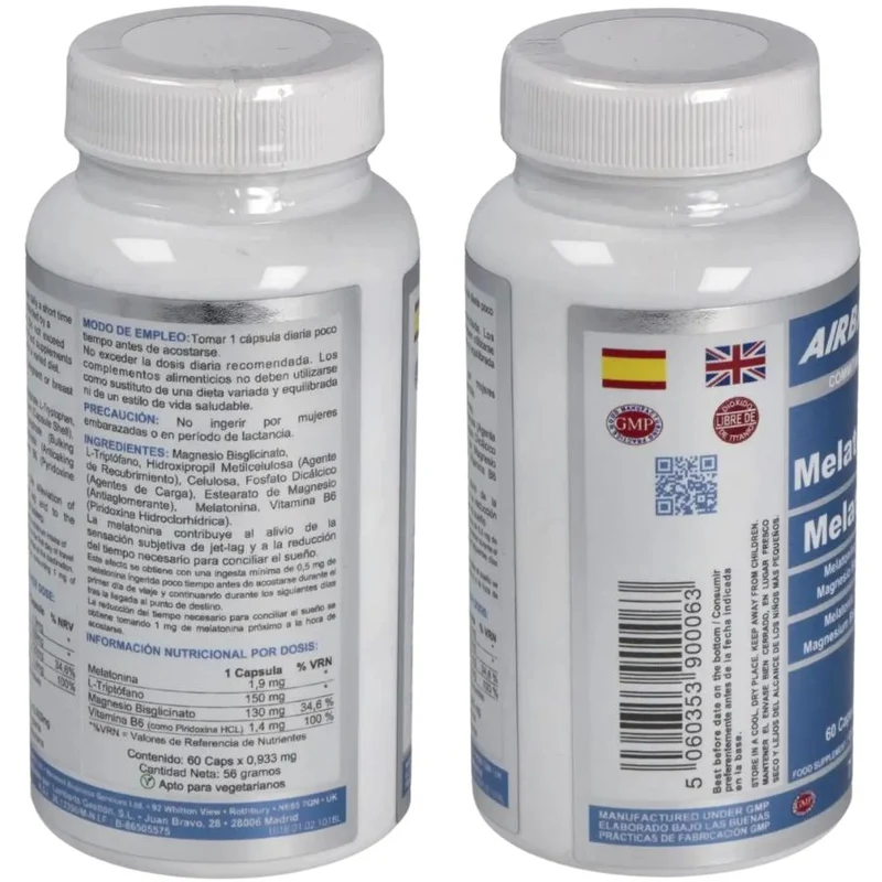 Melatonina 60 Capsulas | Airbiotic AB