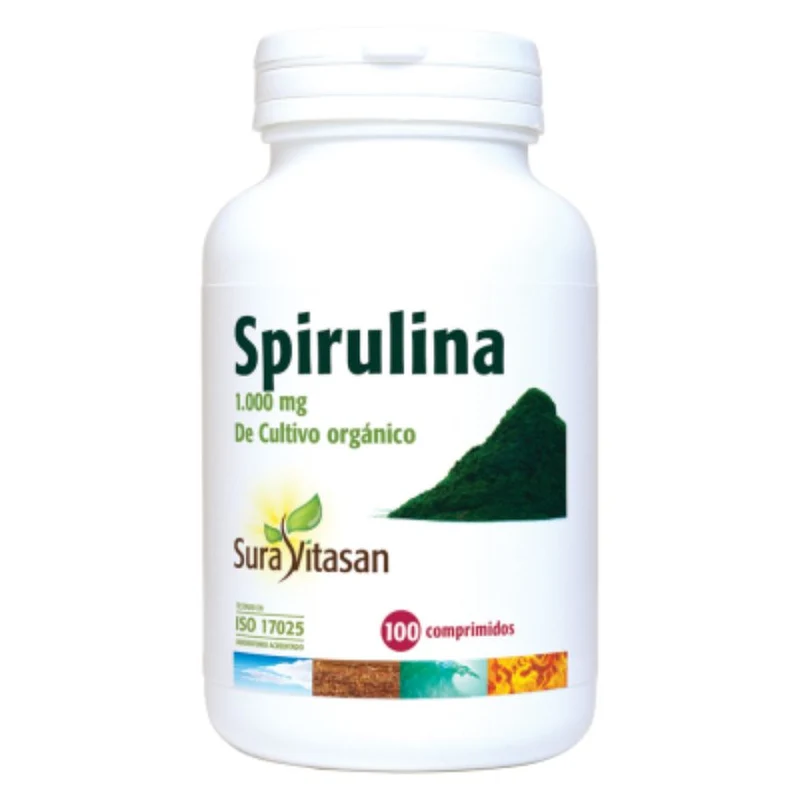 Spirulina 1000mg 100 Comprimidos | Sura Vitasan