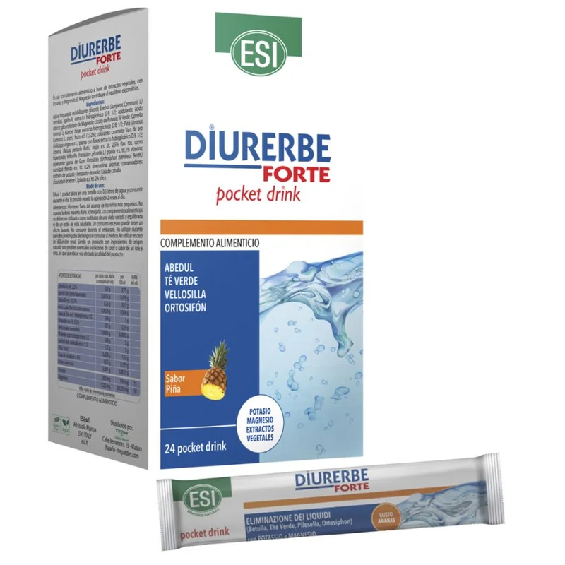 Diurerbe Forte Piña Pocket Drink 24 Sobres | Esi