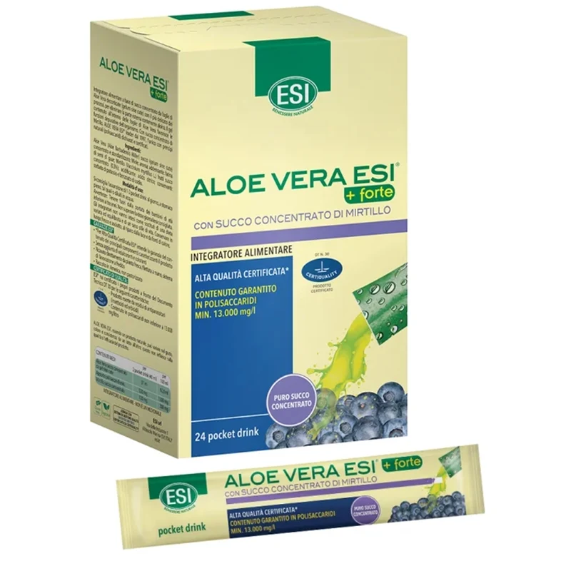 Aloe Vera Zumo Forte Mirtilo 24 Unidades | Esi
