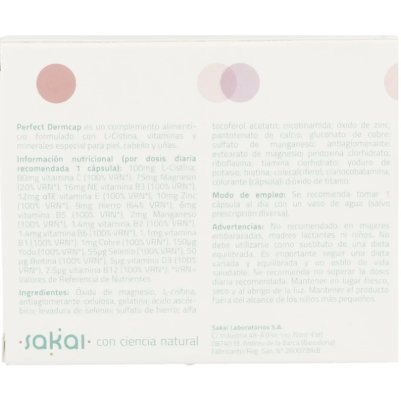 Perfect Dermcap 30 Capsulas | Sakai