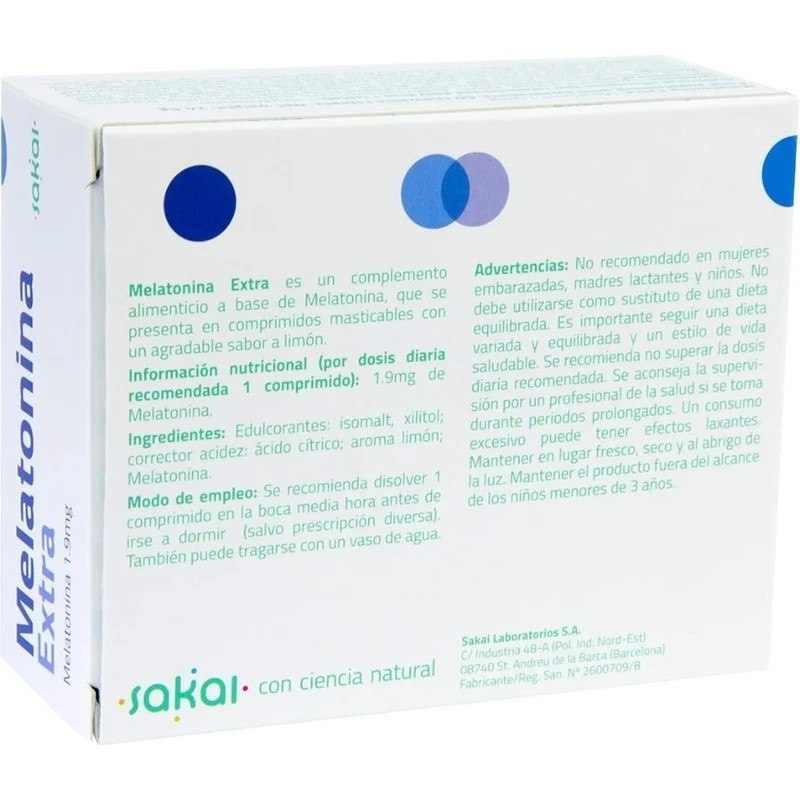 Melatonina Extra 60 Comprimidos | Sakai