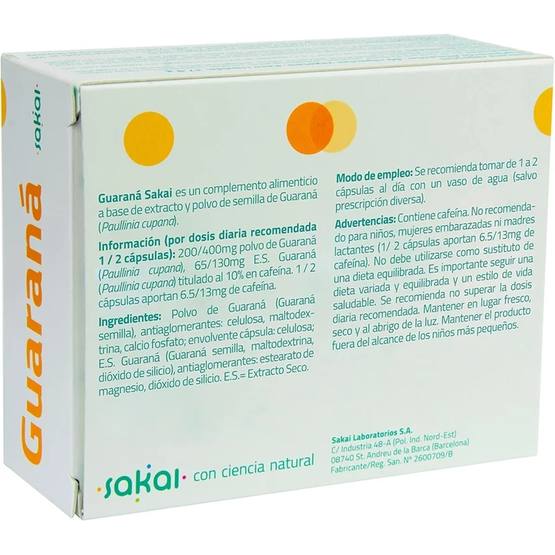 Guarana 60 Capsulas | Sakai