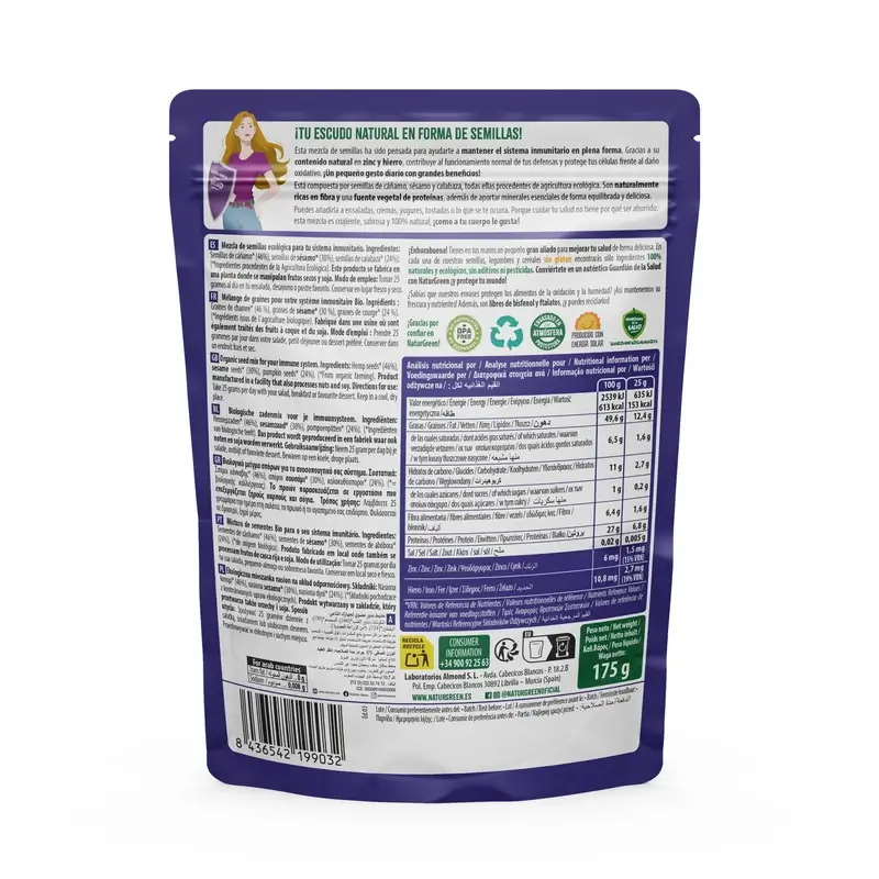 Naturgreen Semillas Ecológica Para Tu Sistema Inmunitario, 175 gramos