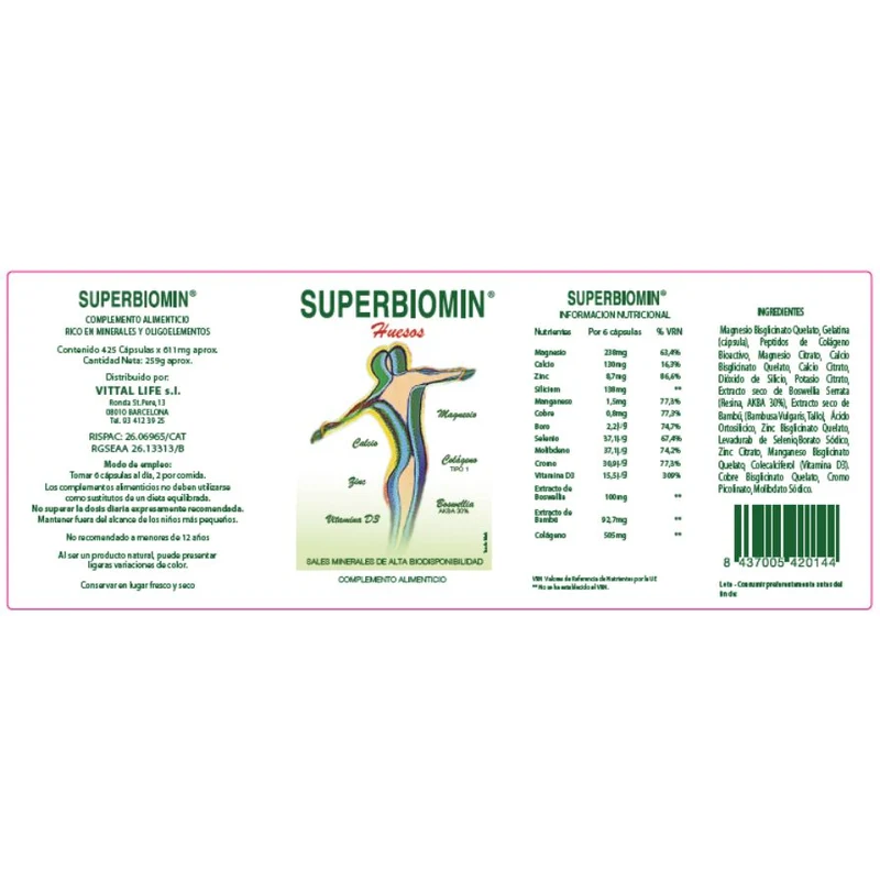 Superbiomin 425 Capsulas