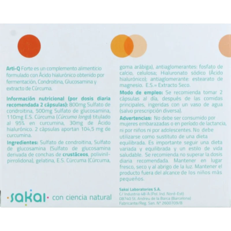 Arti-Q Forte 60 cápsulas | Sakai