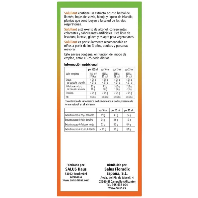 Salullant Jarabe 250 ml | Salus
