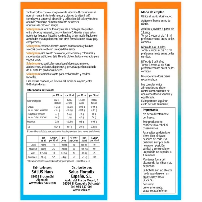 Saludynam Jarabe 250 ml | Salus