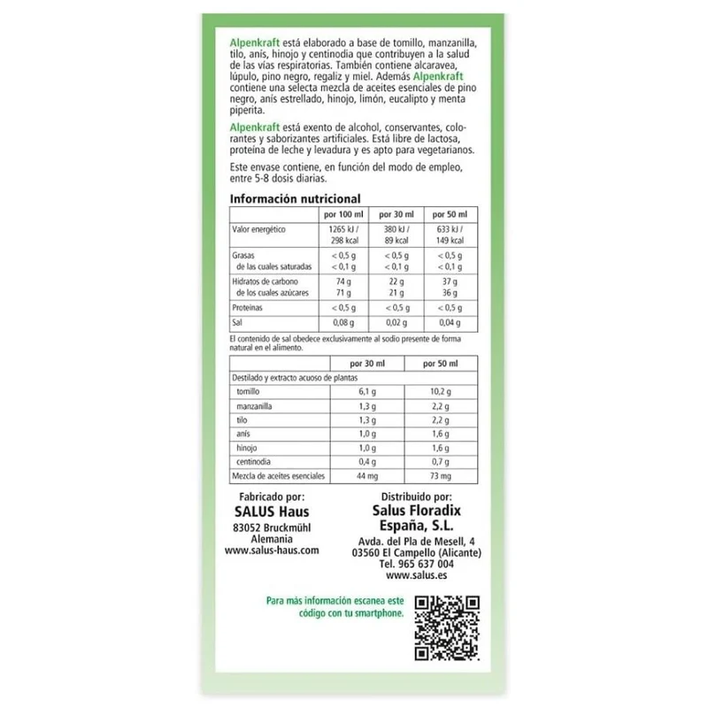 Alpenkraft Jarabe 250 ml | Salus