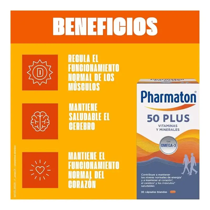 Pharmaton 50 Plus, 2X60 Cápsulas