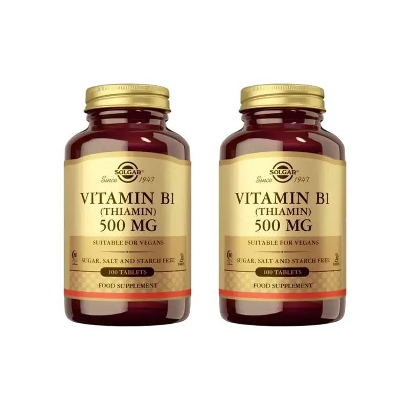 Solgar Vitamin B1 500 Mg, 2X100 Tablets