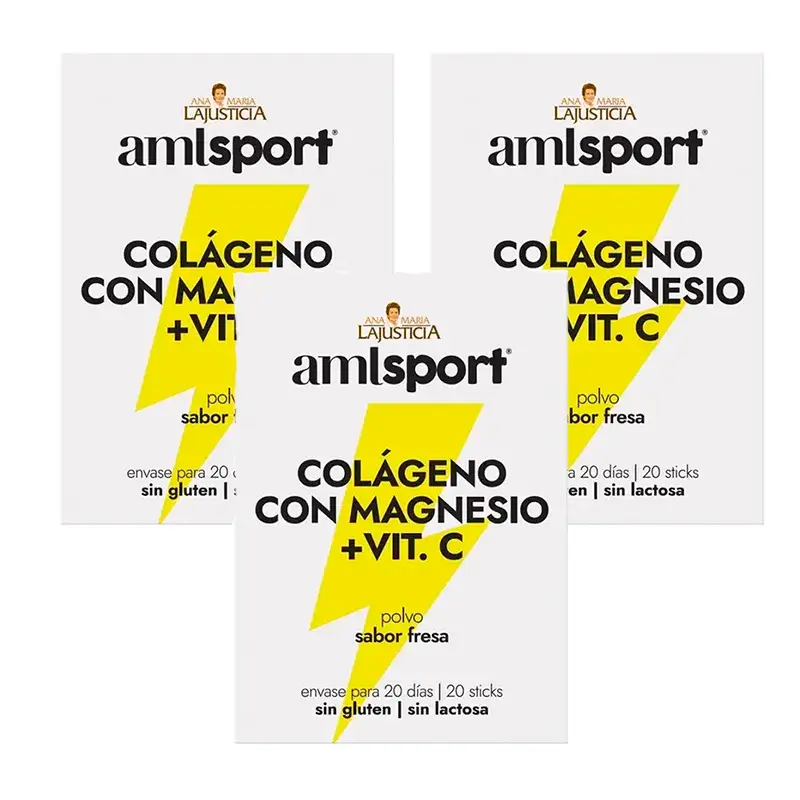 Amlsport Collagen With Magnesium + Vitamin C Strawberry Flavour, 3X20 Sticks