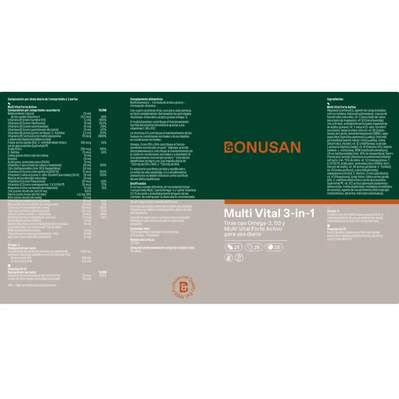 Bonusan Multi Vital 3-In-1 , 84 tablets