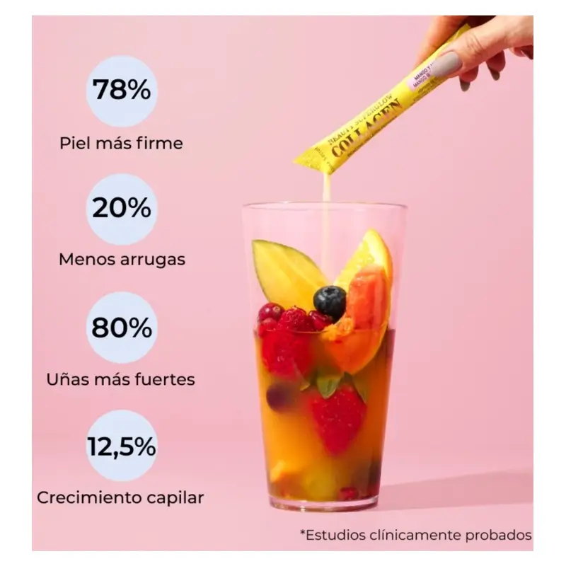 Alma Secret Beauty Superglow Collagen Sabor Mango Y Maracuyá , 30x4 gr