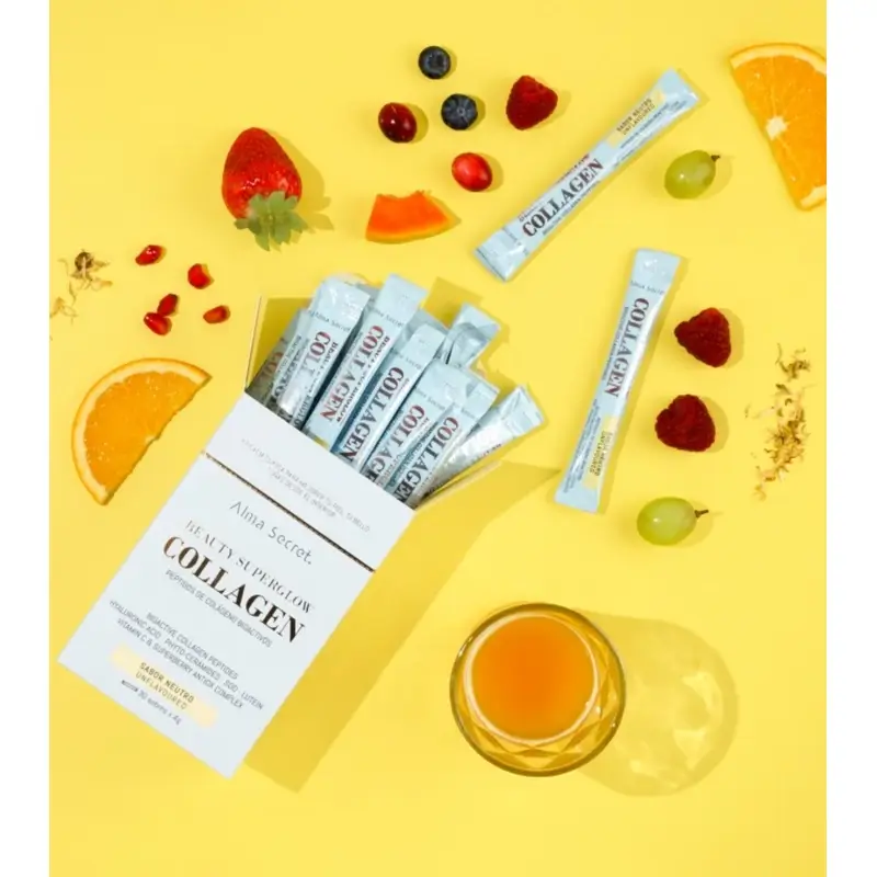 Alma Secret Beauty Superglow Collagen Sabor Neutro , 30x3 gr