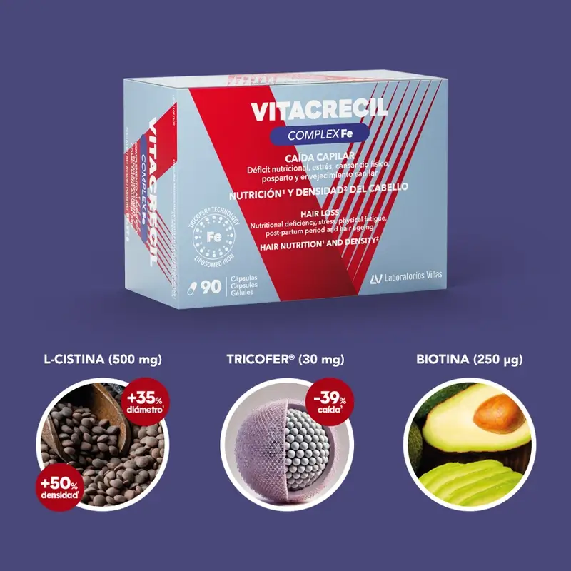 Vitacrecil Complex Fe, 90 Cápsulas