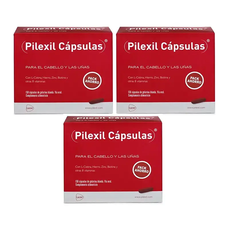 Pilexil cápsulas, Pack 3 x 150 Caps.
