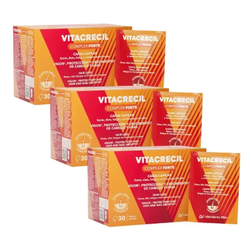 Vitacrecil Complex Forte, Pack 3 x 30 sobres